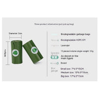 HKM-3956669 Biodegradable Pet Waste Bag with Dispenser - Extra Thick & Leak-Proof, Lavender Scented, 12 Rolls