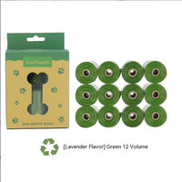 HKM-3956669 Biodegradable Pet Waste Bag with Dispenser - Extra Thick & Leak-Proof, Lavender Scented, 12 Rolls