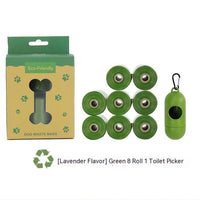 HKM-3956669 Biodegradable Pet Waste Bag with Dispenser - Extra Thick & Leak-Proof, Lavender Scented, 12 Rolls