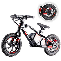 HKM-395731 Electric Balance Bike for Kids - 12/16 Inch, 150W Motor, Aluminum Frame, 2-Speed, Drum Brake, Ages 3-8, CE Certified