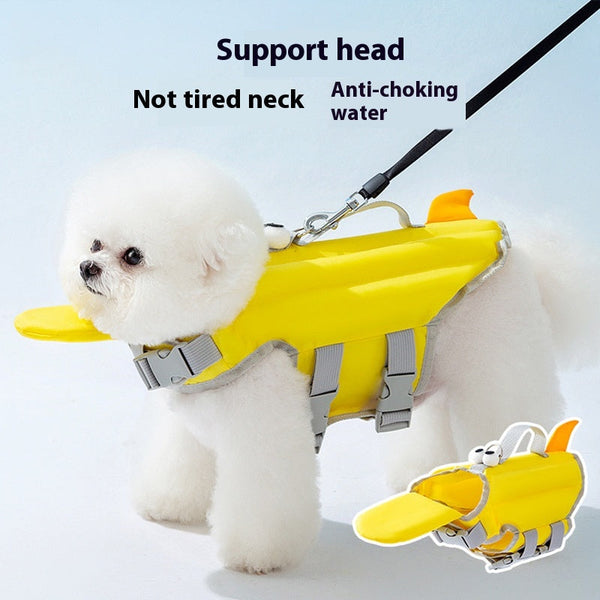 HKM-3958973 Cute Big-Eyed Dog Life Jacket for Summer Swimming - Multiple Sizes Available
