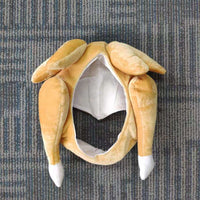 HKM-3959229 Full Face Plush Turkey Hat for Thanksgiving Costume Dress-Up Party