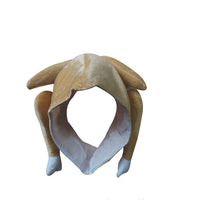 HKM-3959229 Full Face Plush Turkey Hat for Thanksgiving Costume Dress-Up Party