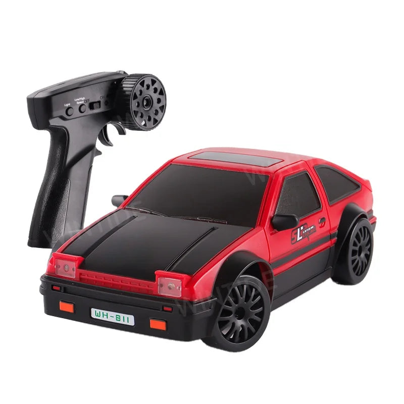 HKM-395987 1:24 Scale High Speed 4WD Drift Racing Toy Car with LED Lights and Remote Control - Kid-Friendly Design