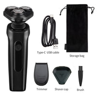 HKM-395987 Rechargeable Multi-Function Electric Razor for Men with Wet/Dry Shaving and Sideburn Trim Function