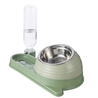 HKM-3961661 Automatic Elevated Cat Food and Water Bowl with Siphon Water Dispenser for Cats and Small Dogs
