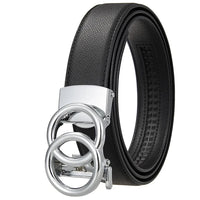 HKM-396179 Men's Automatic Buckle Leather Belt with Zinc Alloy Features