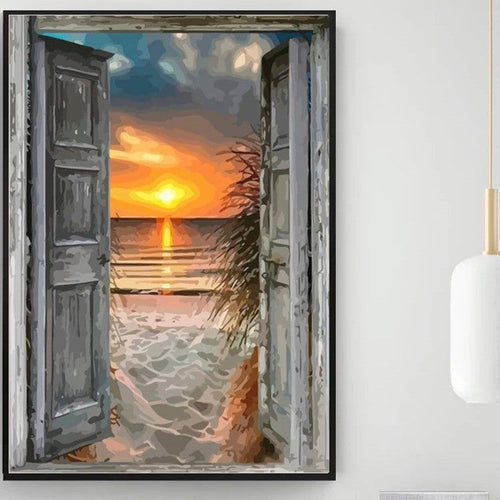 HKM-396243 Frameless Digital Oil Painting on Linen – Modern Simplicity Home Decor