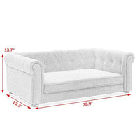 HKM-3964221 Elegant Raised Pet Sofa Bed for Medium and Large Dogs in Dark Gray, Durable and Comfortable Design