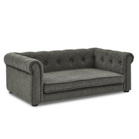 HKM-3964221 Elegant Raised Pet Sofa Bed for Medium and Large Dogs in Dark Gray, Durable and Comfortable Design