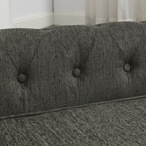 HKM-3964221 Elegant Raised Pet Sofa Bed for Medium and Large Dogs in Dark Gray, Durable and Comfortable Design