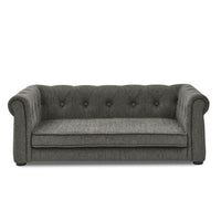 HKM-3964221 Elegant Raised Pet Sofa Bed for Medium and Large Dogs in Dark Gray, Durable and Comfortable Design