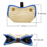 HKM-3965629 Durable Bite Pillow for Dog Training with Soft Handles and Tear-Resistant Hemp Material