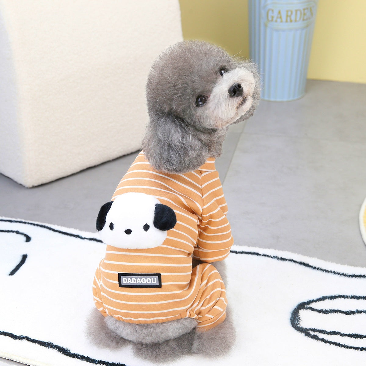 HKM-3965757 Casual Dog Sweater in Orange and Black - Available in Multiple Sizes