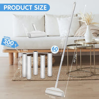HKM-3967421 Super Wide Lint Roller with Retractable 4ft Handle for Efficient Pet Hair Removal