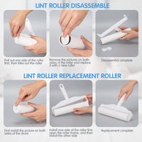 HKM-3967421 Super Wide Lint Roller with Retractable 4ft Handle for Efficient Pet Hair Removal