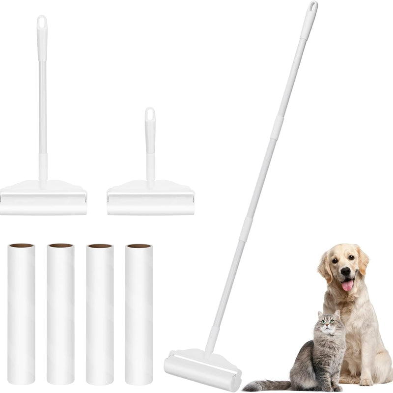 HKM-3967421 Super Wide Lint Roller with Retractable 4ft Handle for Efficient Pet Hair Removal
