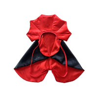 HKM-3967549 Red and Purple Pointed Devil Cloak with Hat for Pets – Free Size Polyester Halloween Costume