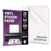 HKM-396755 Custom Printable Matte A4 and Glossy A3 Waterproof Inkjet Vinyl Sticker Paper