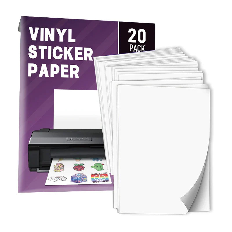 HKM-396755 Custom Printable Matte A4 and Glossy A3 Waterproof Inkjet Vinyl Sticker Paper