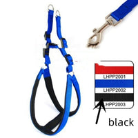 HKM-3969725 Soft Lining Polypropylene Foam Pet Harness with Traction Belt in Blue, Black, and Red