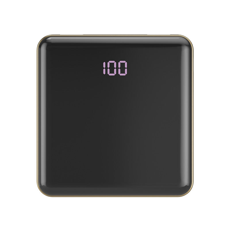 HKM-397011 Ultra-Thin 20000mAh Mini Power Bank with Integrated Cable and Multiple USB Outputs