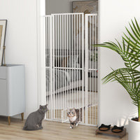 HKM-3971389 66.9" Extra Tall Pet Gate with Cat Door for Multi-Pet Families - Safe & Robust Design