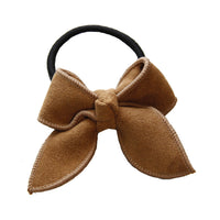 HKM-397203 Korean Style Handmade Suede Bow Hair Rope in Various Colors