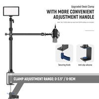 HKM-397331 Adjustable Metal Desktop Photography Stand with Cross Arm, Load Bearing 1KG