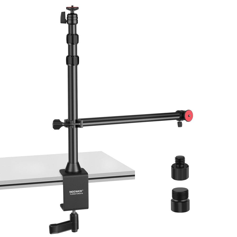 HKM-397331 Adjustable Metal Desktop Photography Stand with Cross Arm, Load Bearing 1KG