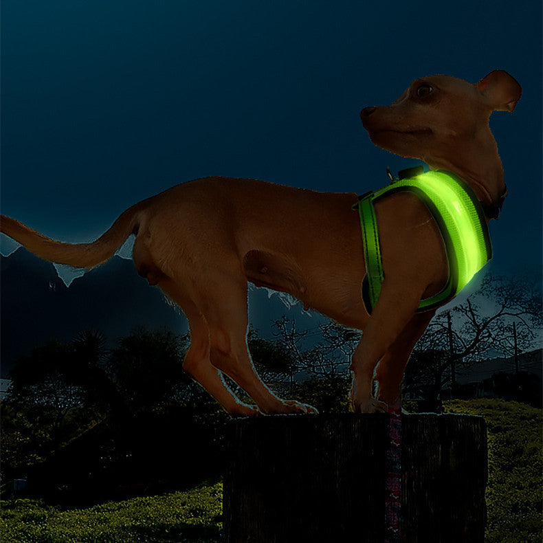 HKM-3974077 LED Dog Vest Harness with USB Charging in Multiple Colors