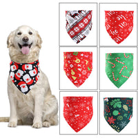 HKM-397459 Christmas Themed Pet Scarf for Dogs and Cats, Various Patterns, Single Layer, Neck Size 20-46CM