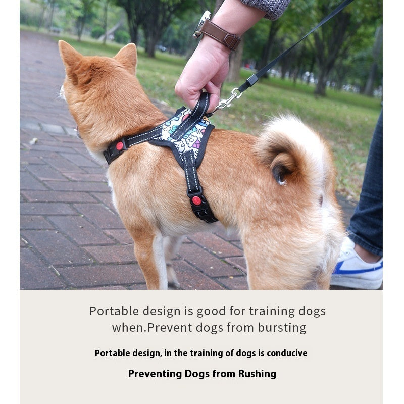 HKM-3974973 Medium to Large Dog Saddle Chest Strap - Explosion-Proof Design in Various Styles