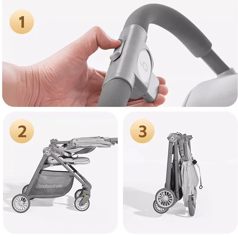HKM-397651 Lightweight Portable Travel Stroller for Kids - Compact and Easy to Fold Buggy for Airplane Use
