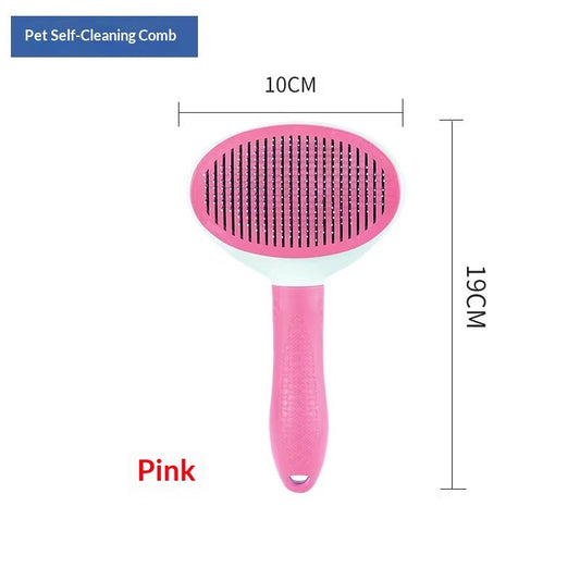 HKM-3977277 One-Click Pet Hair Removal Steel Comb for Dogs and Cats