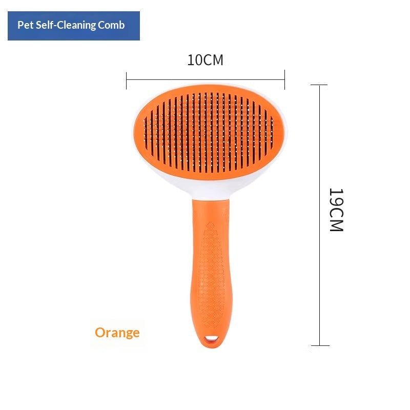 HKM-3977277 One-Click Pet Hair Removal Steel Comb for Dogs and Cats