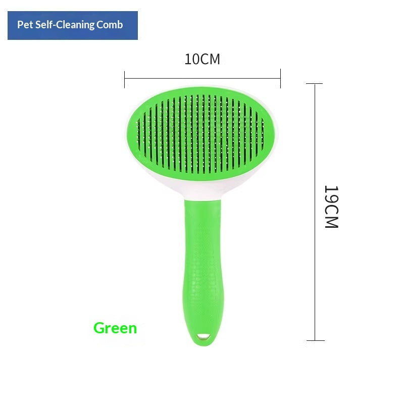 HKM-3977277 One-Click Pet Hair Removal Steel Comb for Dogs and Cats