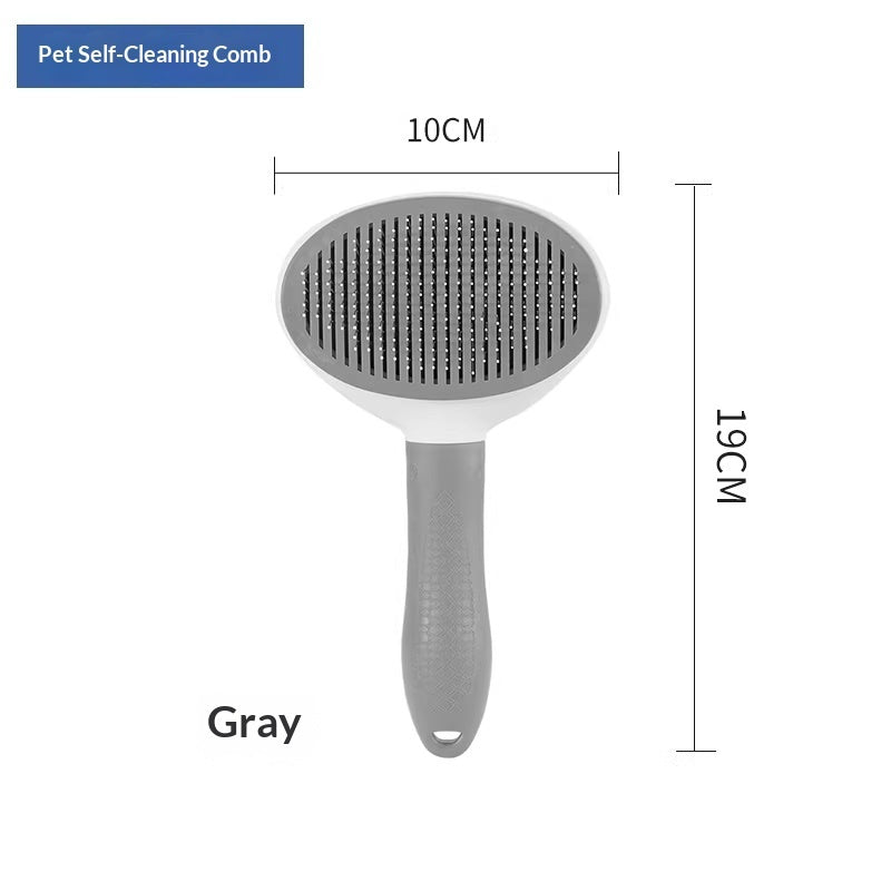 HKM-3977277 One-Click Pet Hair Removal Steel Comb for Dogs and Cats