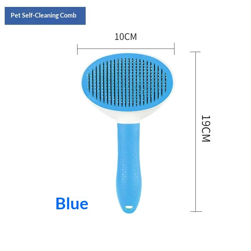 HKM-3977277 One-Click Pet Hair Removal Steel Comb for Dogs and Cats