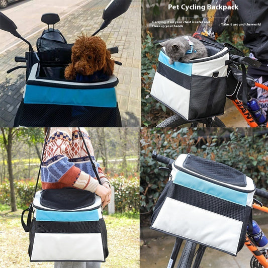 HKM-3977917 Portable Pet Backpack for Dogs and Cats, Solid Color Oxford Cloth, Medium Soft, Capacity Up to 6kg