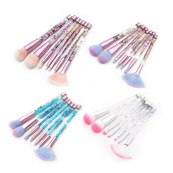 HKM-397843 Transparent Liquid Quicksand Makeup Brush with Simple Style