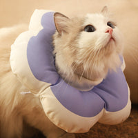 HKM-3978941 Adjustable Cat Neck Cone with Cute Solar Flower Design - Anti-Bite Coverage for Pet Surgery