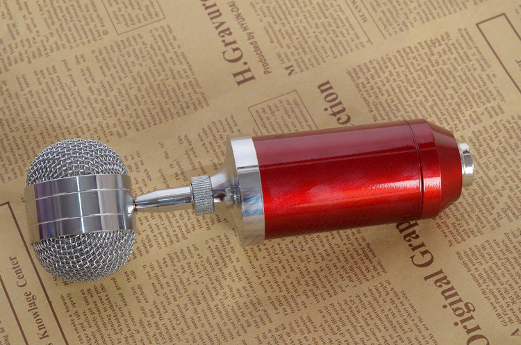 HKM-397971 Condenser Microphone with Metal and Plastic Shock Mounts for Versatile Recording and Performance