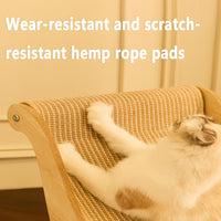 HKM-3980093 Durable Sisal Cat Hammock with Scratching Board - Ergonomic Indoor Lounger for Play and Rest