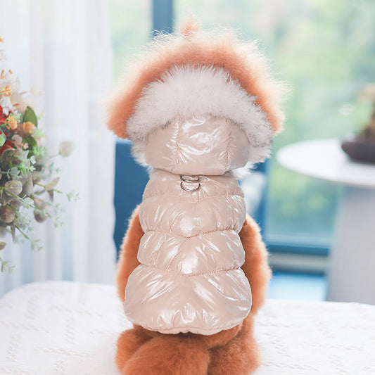 HKM-3981117 Cotton Vest for Pets in Pearlized Blue, Champagne Gold, and Sky Silver - Fall and Winter Styles