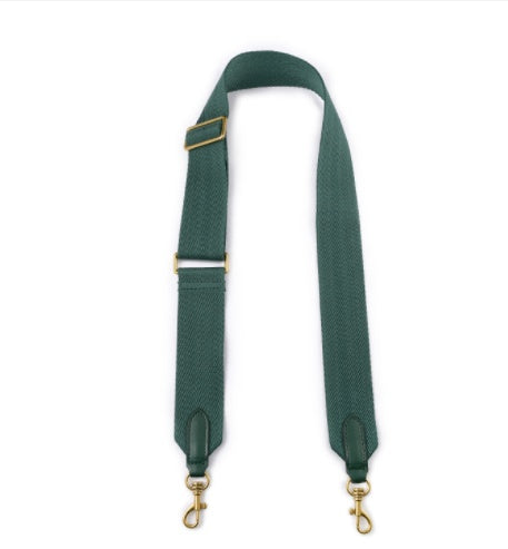 HKM-3981245 Adjustable 5cm Canvas Webbing Shoulder Straps for Bucket Bags - Two-Layer Cowhide and Cotton Polyester