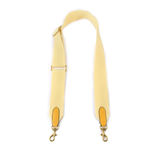 HKM-3981245 Adjustable 5cm Canvas Webbing Shoulder Straps for Bucket Bags - Two-Layer Cowhide and Cotton Polyester