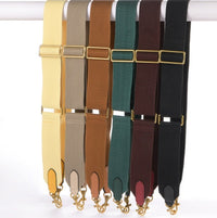 HKM-3981245 Adjustable 5cm Canvas Webbing Shoulder Straps for Bucket Bags - Two-Layer Cowhide and Cotton Polyester