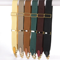 HKM-3981245 Adjustable 5cm Canvas Webbing Shoulder Straps for Bucket Bags - Two-Layer Cowhide and Cotton Polyester