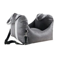 HKM-3981501 Portable Detachable Washable Pet Carrier for Cars - Four Seasons Use, Charcoal Gray, Beige, Light Gray
